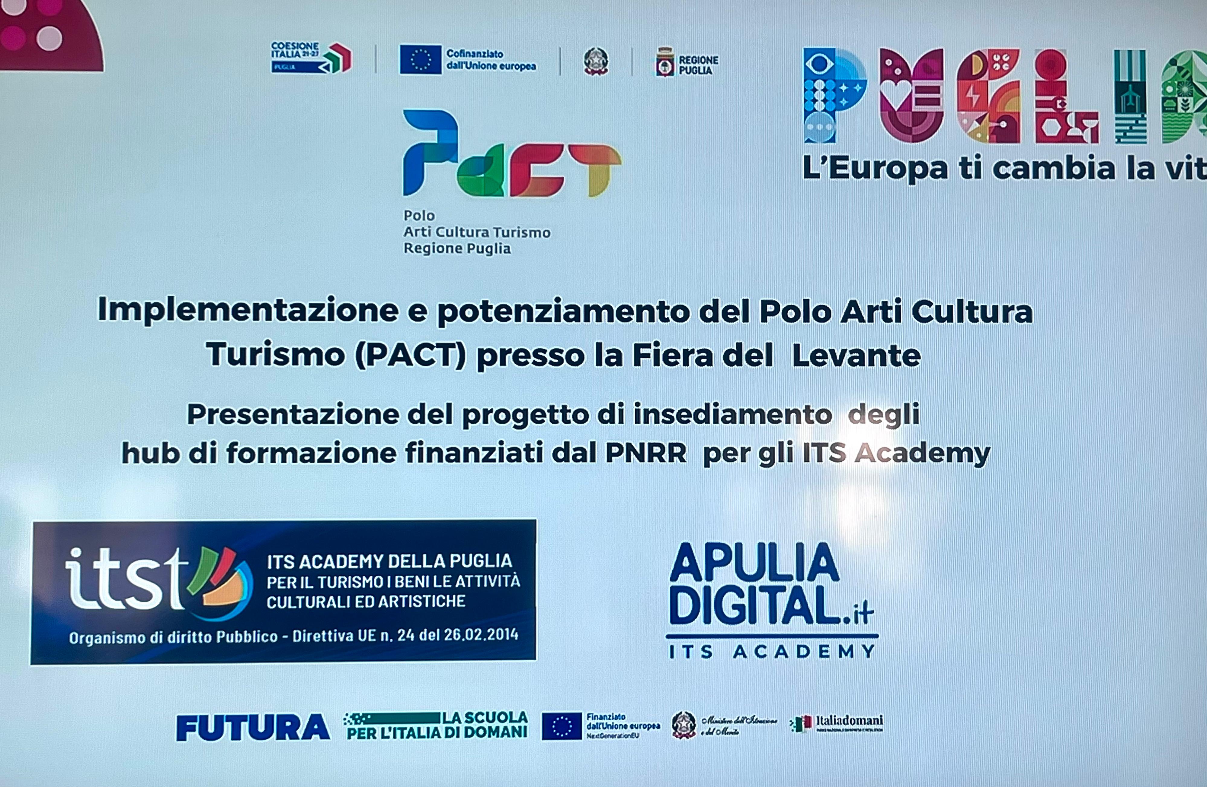 Galleria PACT, presentato in Fiera del Levante l’insediamento degli hub ITS Academy - Diapositiva 1 di 13