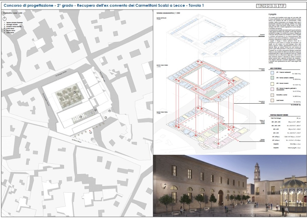 Galleria Leo: giunto a conclusione il concorso di progettazione per la nuova residenza universitaria presso l’ex caserma Cimarrusti di Lecce - Diapositiva 1 di 3