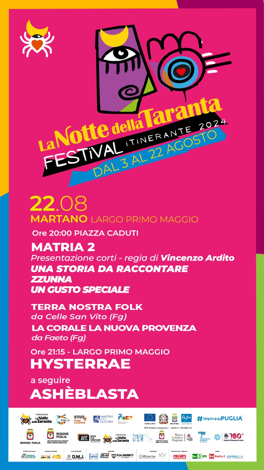 Galleria Matria II al festival itinerante “La Notte della Taranta” - Diapositiva 1 di 3