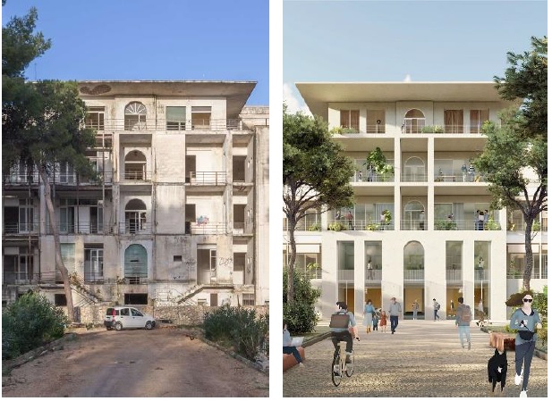 Galleria La rigenerazione dell’Ex Sanatorio Antitubercolare A. Galateo di Lecce scelto tra gli otto migliori progetti finanziati dal PINQuA - Diapositiva 1 di 8