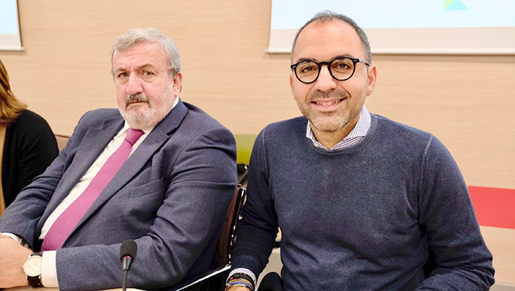 il presidente della  Regione, Michele Emiliano e l'assessore al Bilancio, Raffaele Piemontese
