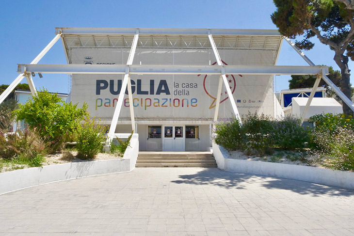 il Padiglione istituzionale della Regione Puglia, in Fiera