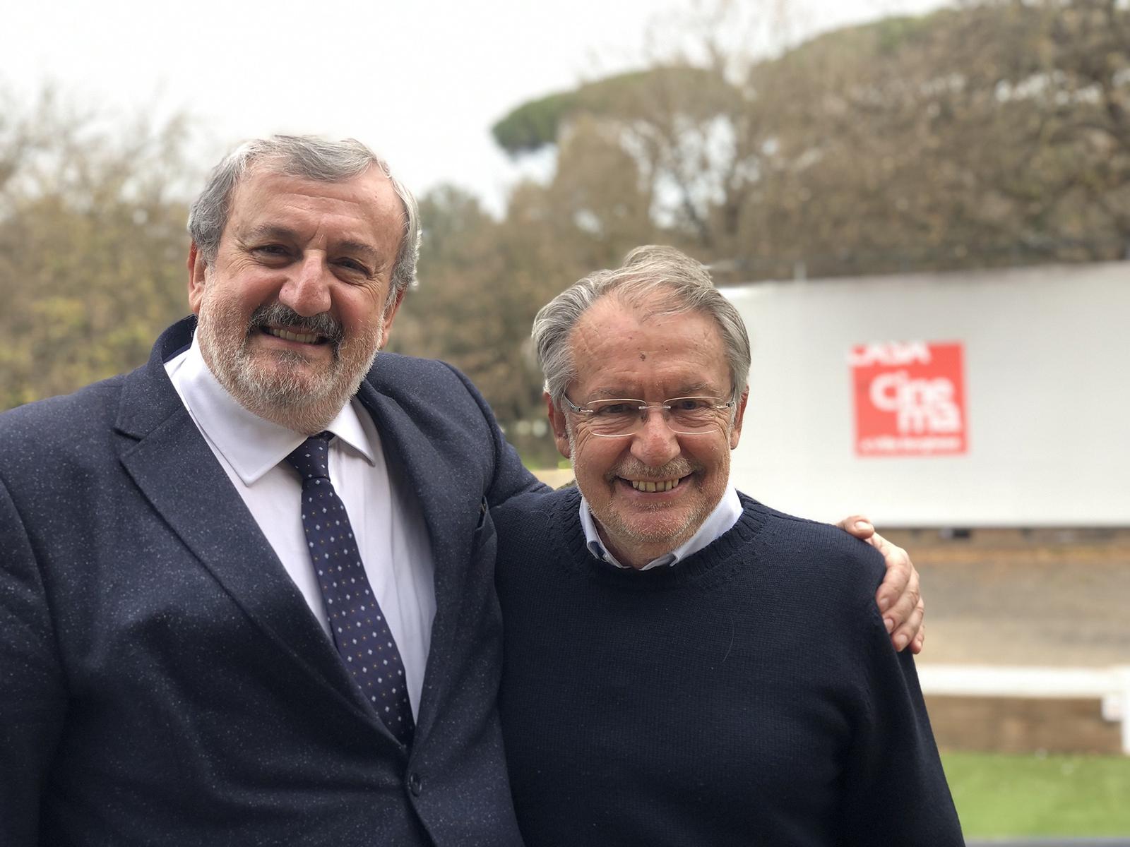 il presidente della Regione, Michele Emiliano con Felice Laudadio